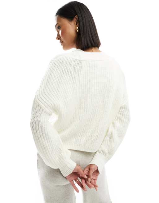 Only - Cremefarvet strikket cardigan , 2 af 4