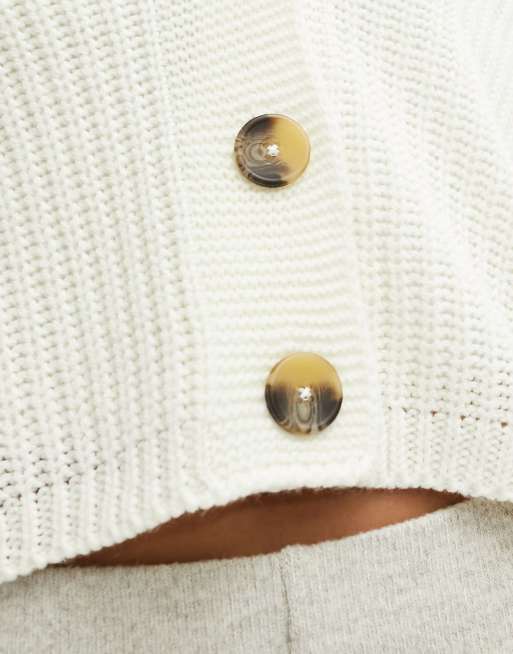 Only - Cremefarvet strikket cardigan , 3 af 4