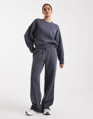 Only Crew Neck Drop Shoulder Sweatshirt Co-ord In Black