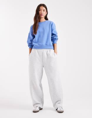 Only Crew Neck Drop Shoulder Sweatshirt In Blue
