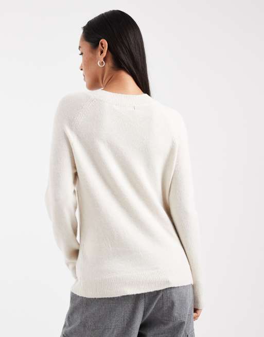ONLY crew neck jumper in cream , 2 of 4