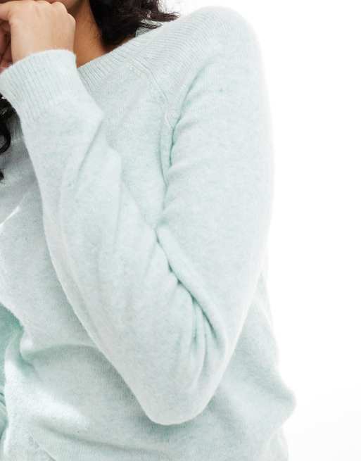 ONLY crew neck jumper in light mint green, 4 of 4