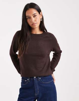 Only Crew Neck Sweater In Brown