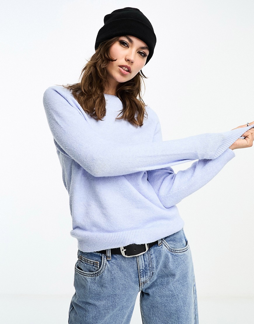 crew neck sweater in pale blue