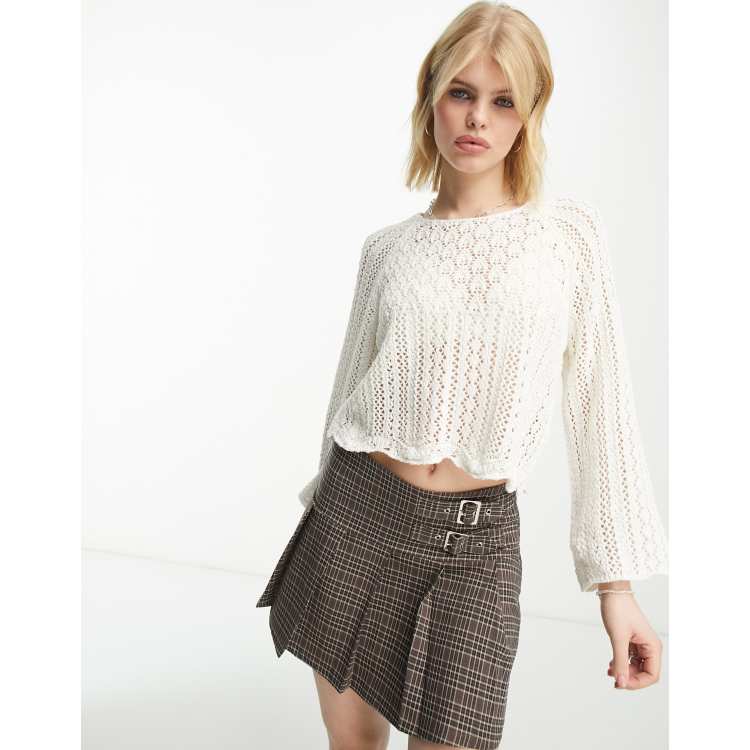 Cropped hotsell crochet jumper