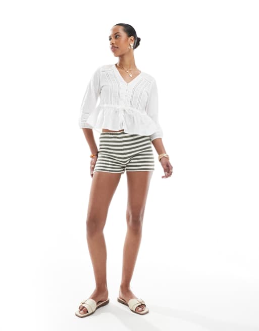 ONLY crochet detail blouse in white, 2 of 4