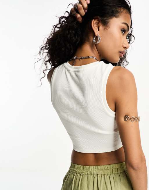 Only - Crop top senza maniche bianco , 2 di 4