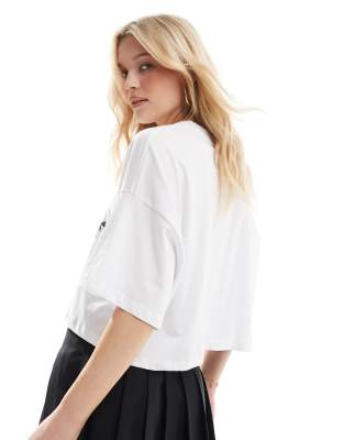 Shop Only Cropped T-shirt With Cowgirl Graphic In White