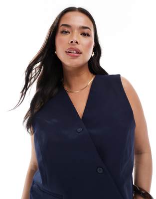 ONLY CURVE ASYMMETRIC DETAIL WAISTCOAT