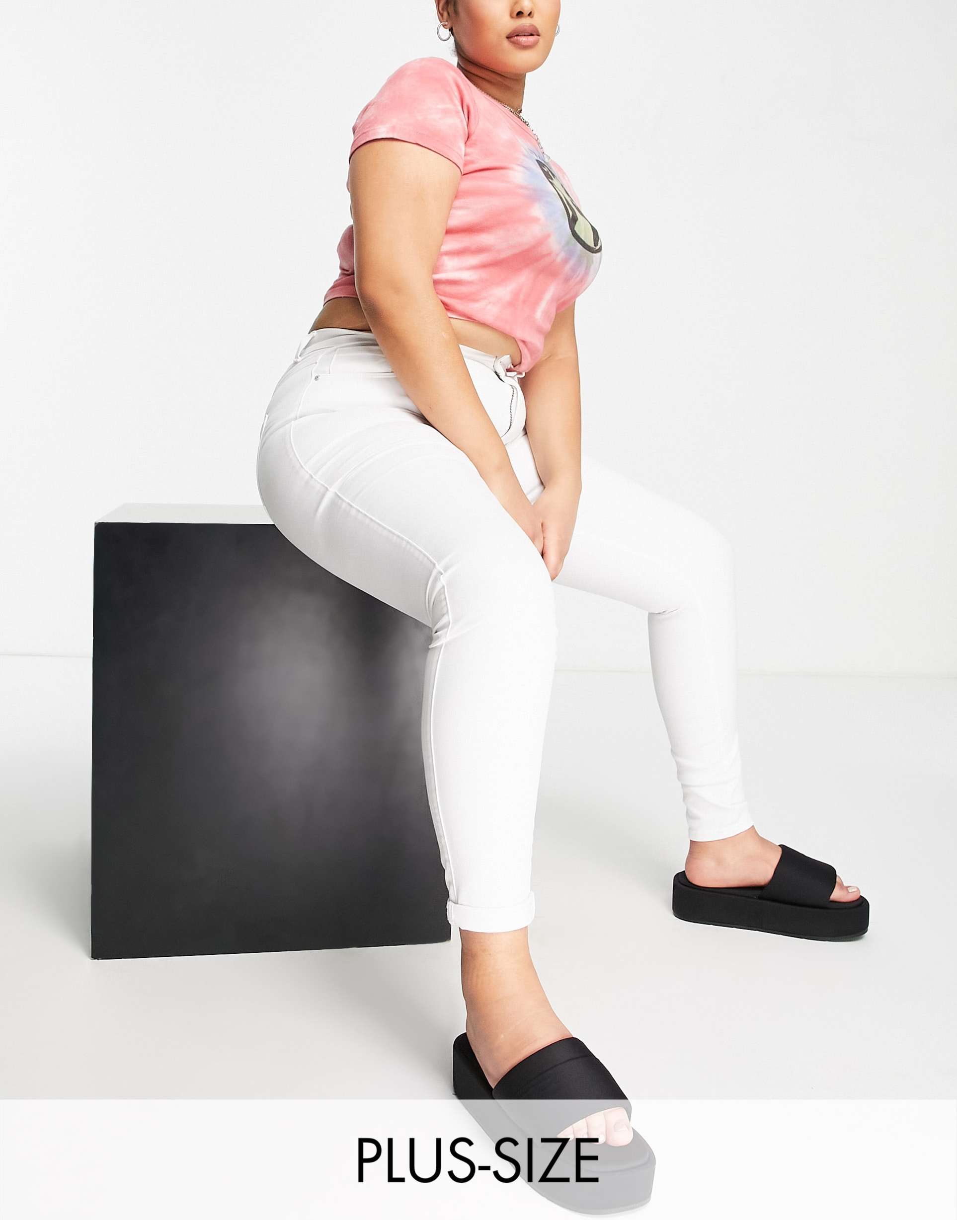 only curve augusta skinny jean in white