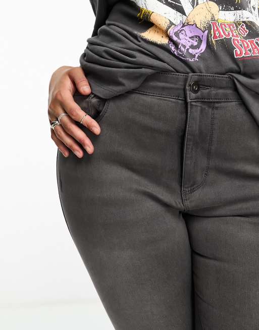 ONLY Curve Augusta skinny jeans in grey , 4 of 5