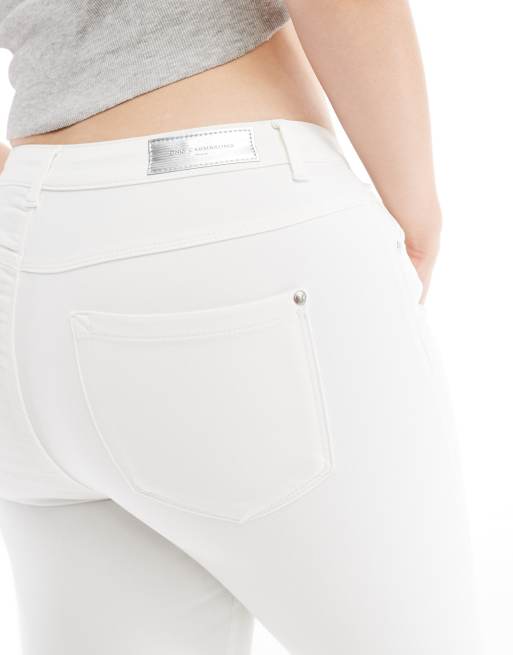 ONLY Curve Augusta skinny jeans in white ASOS