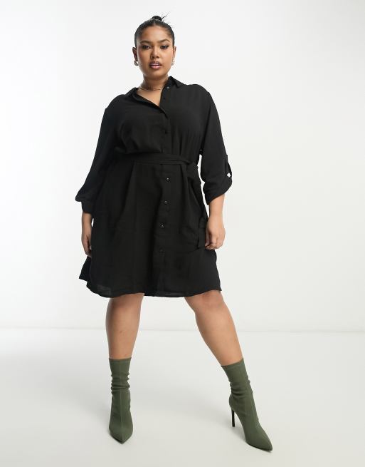 Belted straight shop fit shirt dress