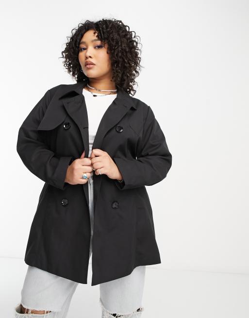 Short black 2024 trench coat