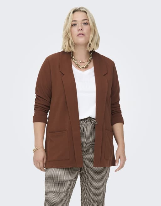 ONLY Curve – Blazer in Schildpatt-Braun