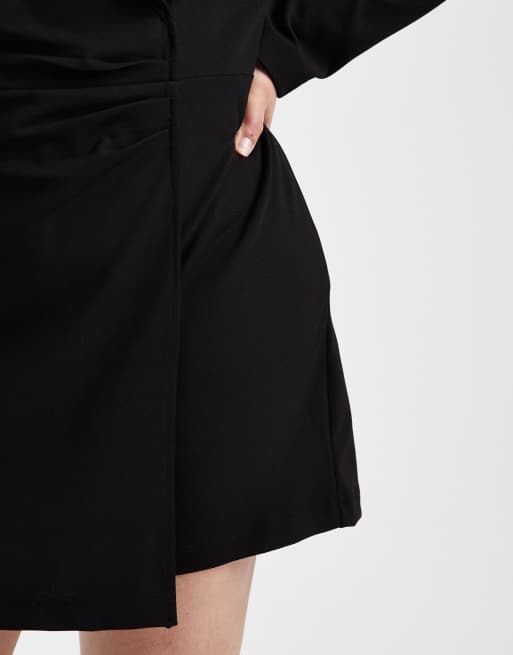 ONLY Curve blazer romper in black, 4 of 4