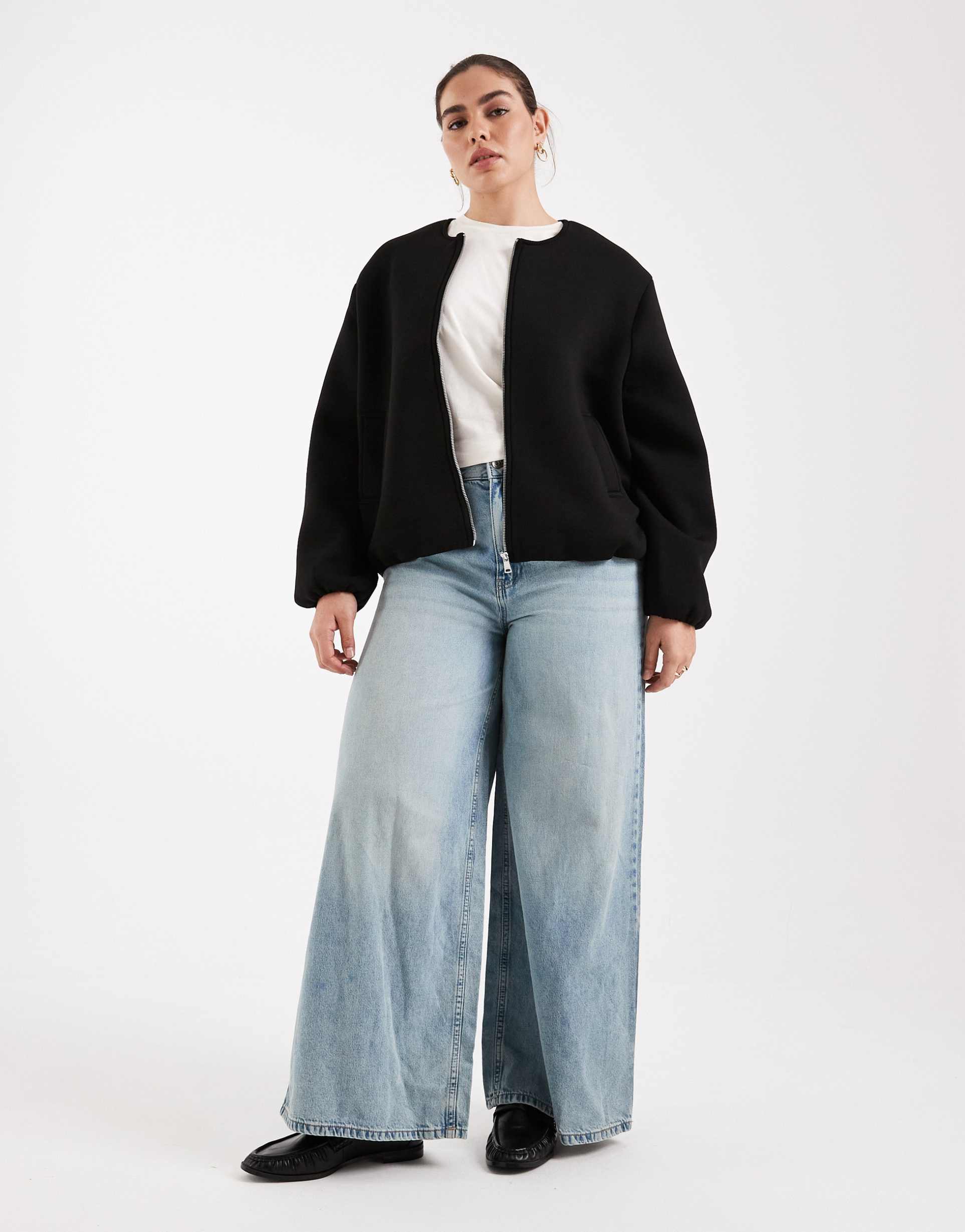 only curve bomber jacket in black