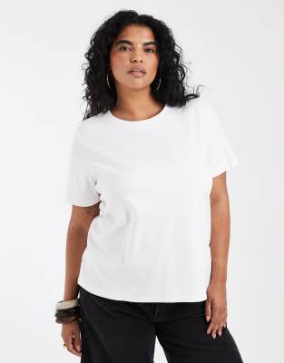 Only Curve Boxy T-shirt In White