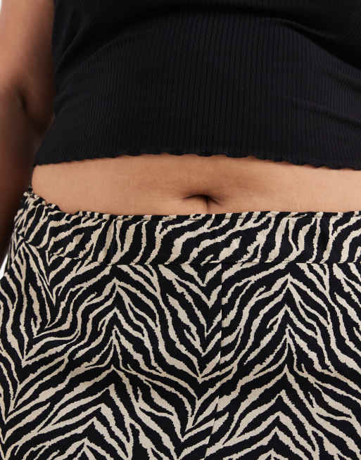 ONLY Curve - Broek met elastische taille in zebraprint, 3 van 5