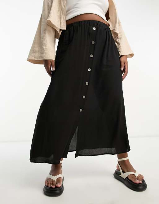 Button down midi clearance skirt