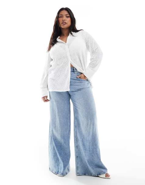 Only Curve - Camicia bianca in pizzo - view 1
