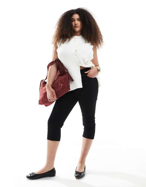 ONLY Curve capri pants in black - view 1
