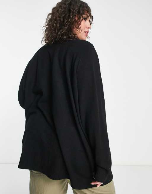 Only Curve - Cardigan lungo nero, 3 di 4