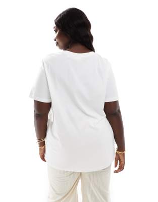 ENFOLD CURVE-SILHOUETTE T-SHIRT ホワイト CURVE-SILHOUETTE T-SHIRT｜38｜WHT｜CUT AND SEWN｜|ENFÖLD