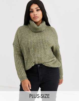 chunky knit roll neck