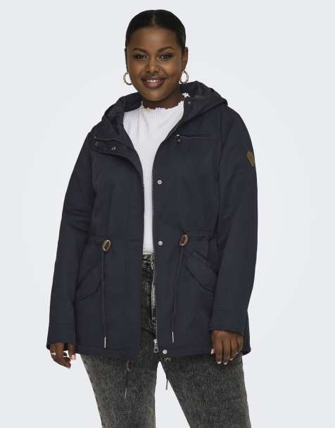 ONLY Curve Coat in blue graphite - view 1