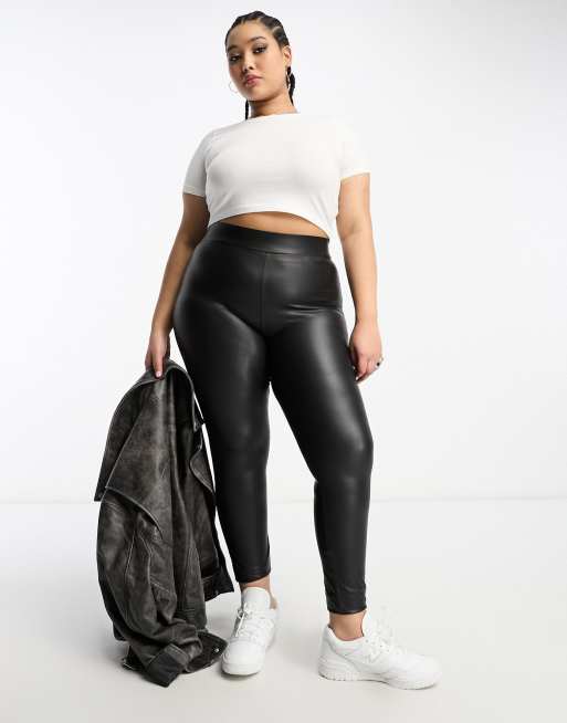 Plus size 2025 coated leggings