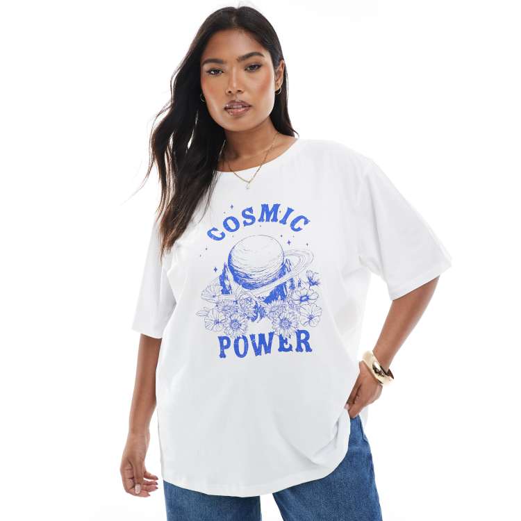 ☆KIRSH☆ Collection Oversized Graphic T-Shirt White KIRSH Women's Big Cherry Glitter Graphic T-Shirt Standard