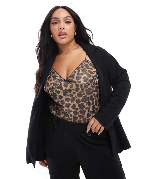 ONLY Curve blazer co-ord in black 