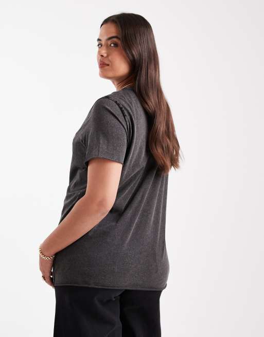 ONLY Curve – Czarny T-shirt z nadrukiem i napisem „Stay Wild“, 3 z 4