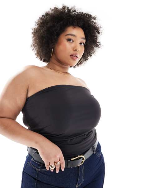 ONLY Curve bandeau top in black