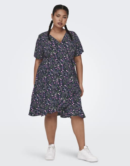 ONLY Curve Dress in dark sapphire