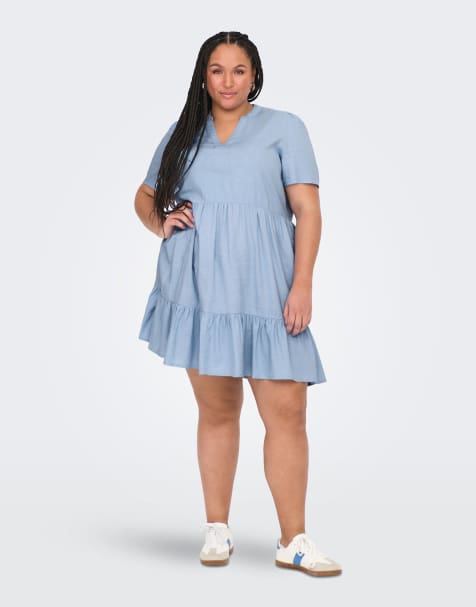 ONLY Curve Dress in light blue - view 1