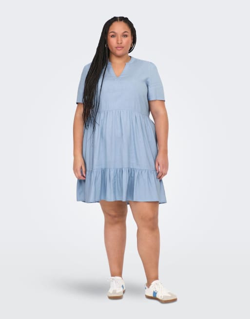 ONLY Curve Dress in light blue, 4 of 4