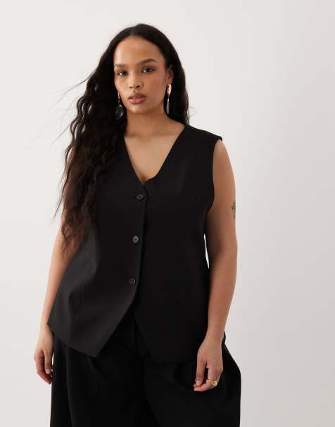 ONLY Curve – Elegante Weste in Schwarz - view 1