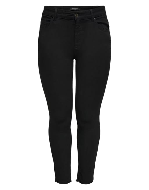 ONLY Curve – Eng geschnittene Jeans in Schwarz, 6 von 7