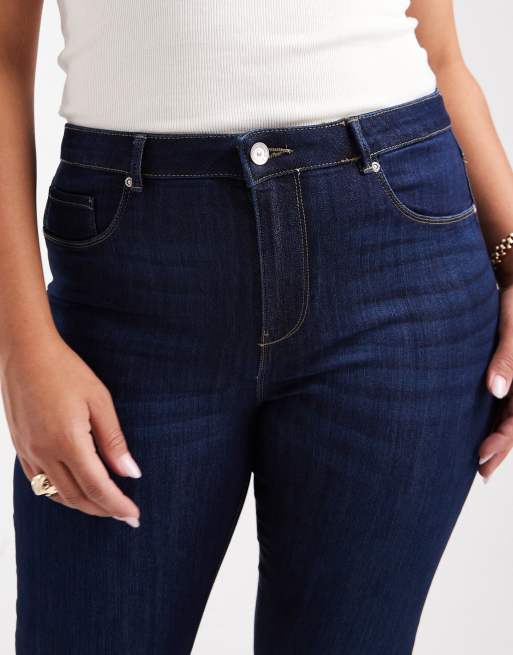 ONLY Curve – Enge Jeans in Dunkelblau mit Push-up-Effekt, 5 von 5
