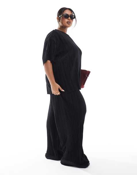 ONLY Curve - Ensemble plissé coupe carrée - Noir - view 1