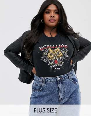 asos plus size leather jacket