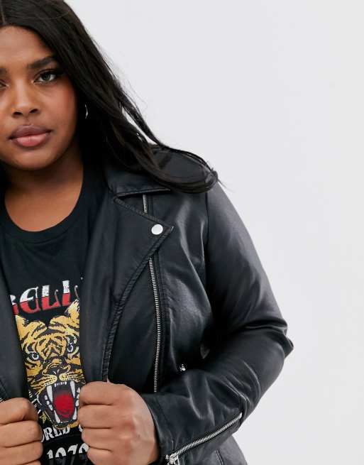 Asos curve best sale leather jacket