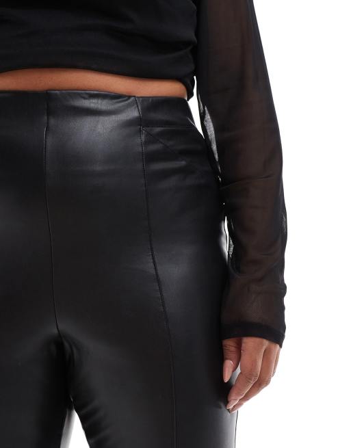 Only Curve faux leather leggings in black, 5 of 5