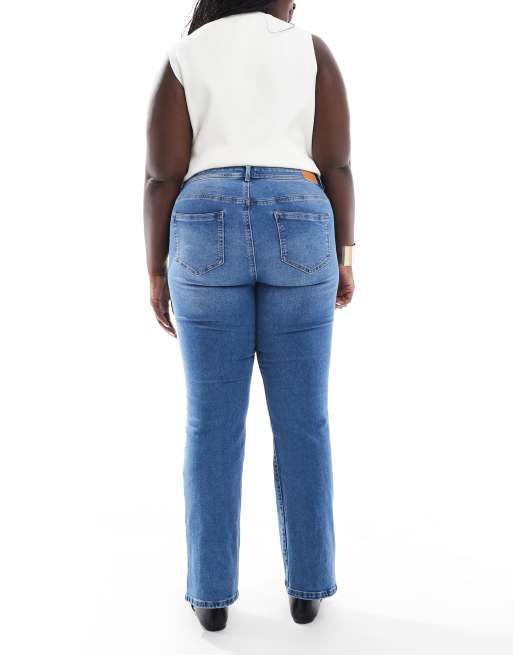 ONLY Curve flare jeans in mid blue  - MBLUE, 2 of 5