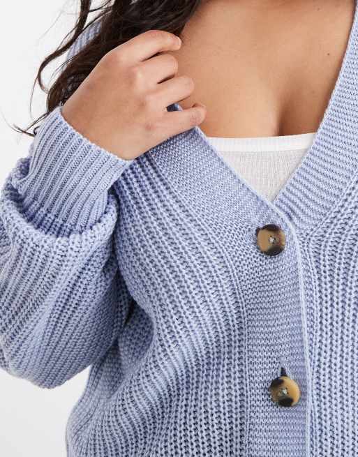ONLY Curve - Gilet à col V - Bleu, 3 de 4