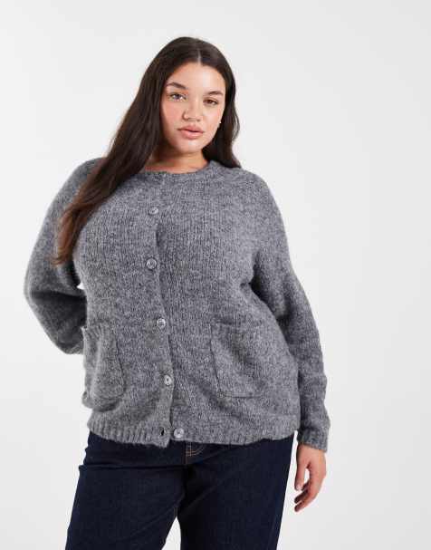 ONLY Curve - Gilet avec poches et col rond - Gris - view 1