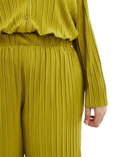 Only Curve – Gröna, plisserade byxor, del av set, exklusivt hos ASOS , 3 av 5