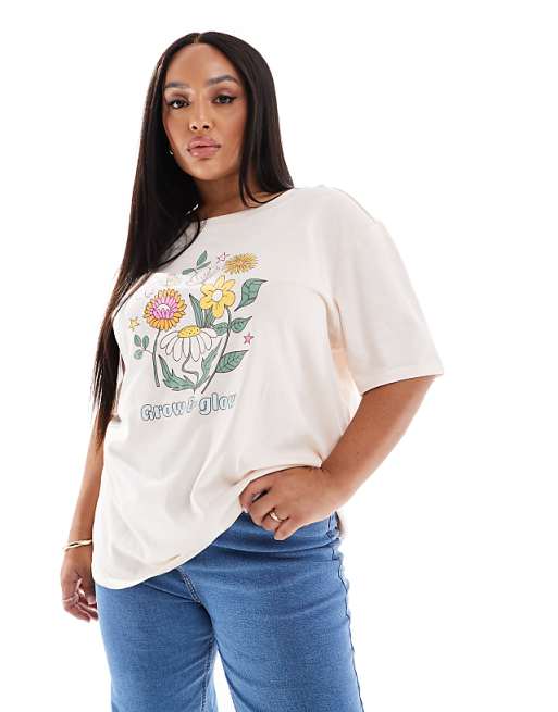 Nothing But Growth- Woman- Flowers Graphic T-Shirt Nothing But Growth- Woman- Flowers Graphic T-Shirt